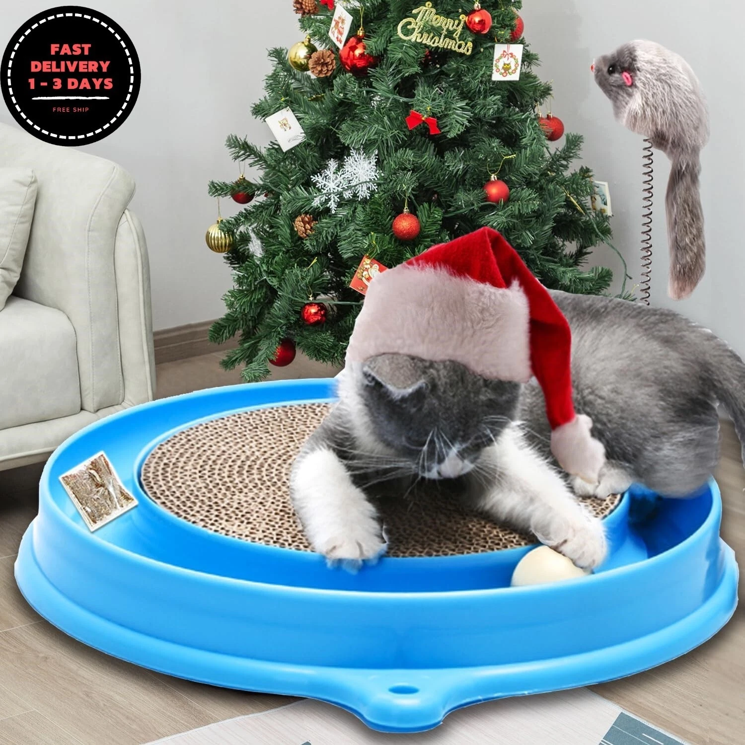 Rascador para gatos, juguete para gatos, almohadilla para rascar, juguete para