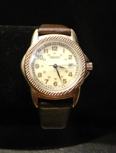 VTG Seiko Quartz Watch 7N82-6E68 Women Dual Tone  Analog New Battery