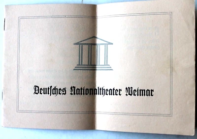 6233 Broschur Deutsches National-Theater Weimar 1937 - Bild 1 von 4