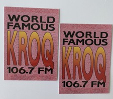 KROQ Sticker 106.7 KROQ Radio Station Sticker World Famous KROQ Bumper BOGO