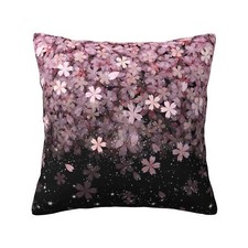 Pink Cherry Throw Pillow Covers Beautiful Cherry Blossom Soft Decorative Thro...