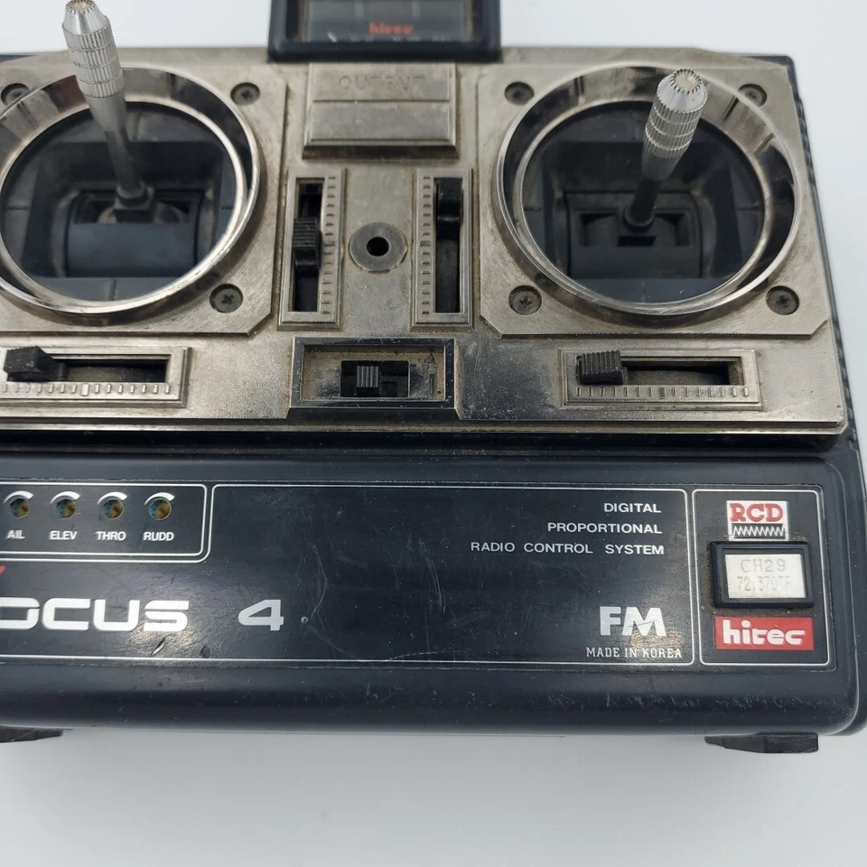 Hitec Focus 4 R/C Radio Control Transmitter Only - Spares or Repair - Image 3 of 4