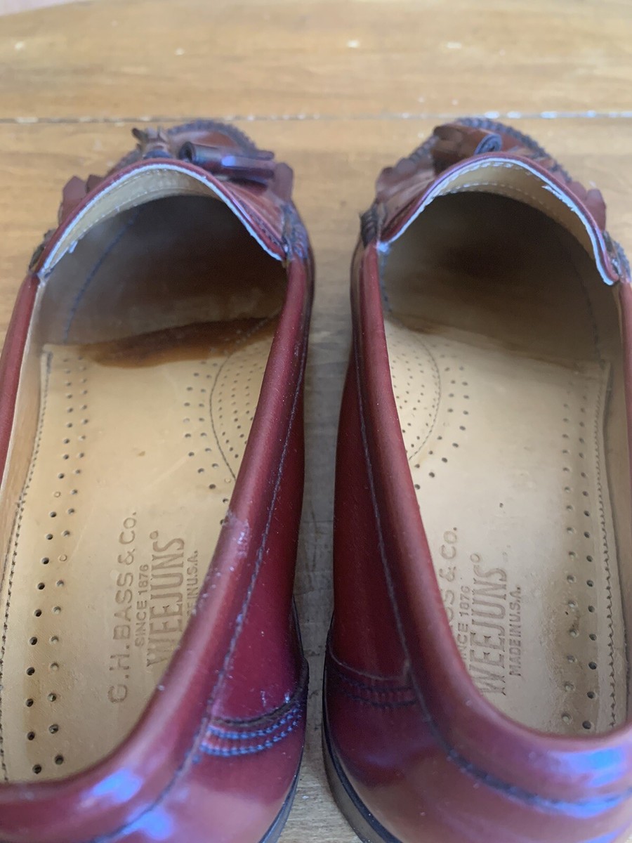 GH Bass Weejuns Loafers Mens 9 E Dark Cherry Red Kiltie Tasseled *Barely Worn. $_12.JPG?set_id=880000500F main image 4