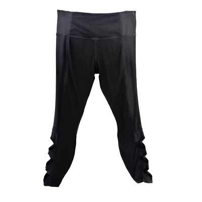 ATHLETA Cobra Tight Cut Out Leggings S Black Yoga Dance Gym EUC B38
