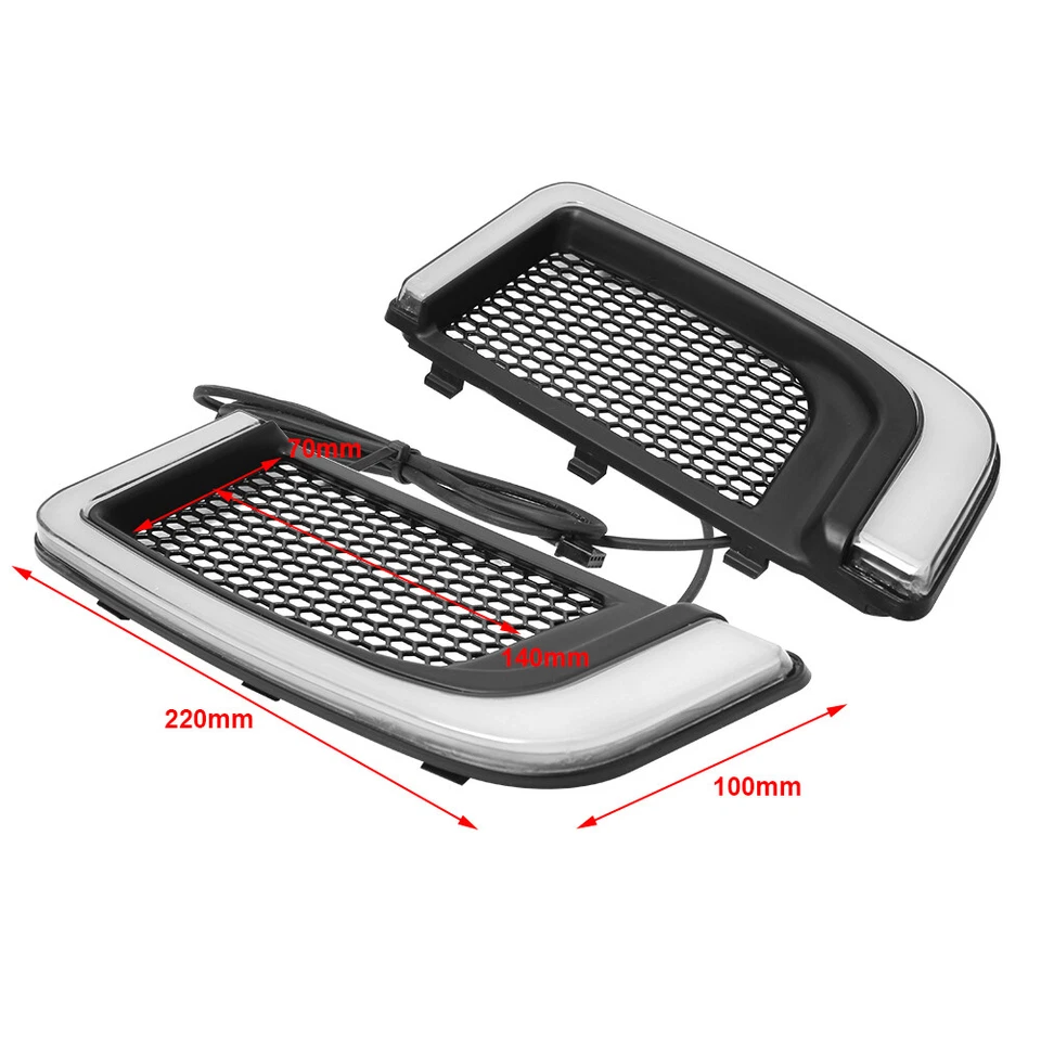 Luz de circulación LED/señal de giro carenado parrilla inferior luz para Harley Touring 14-20 Foto 2 de 4