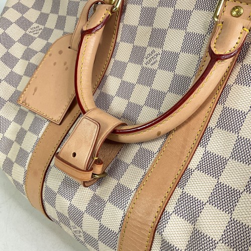 Louis Vuitton Damier Azur Keepall Bandouliere 45 Canvas Boston Bag - Picture 13 of 20