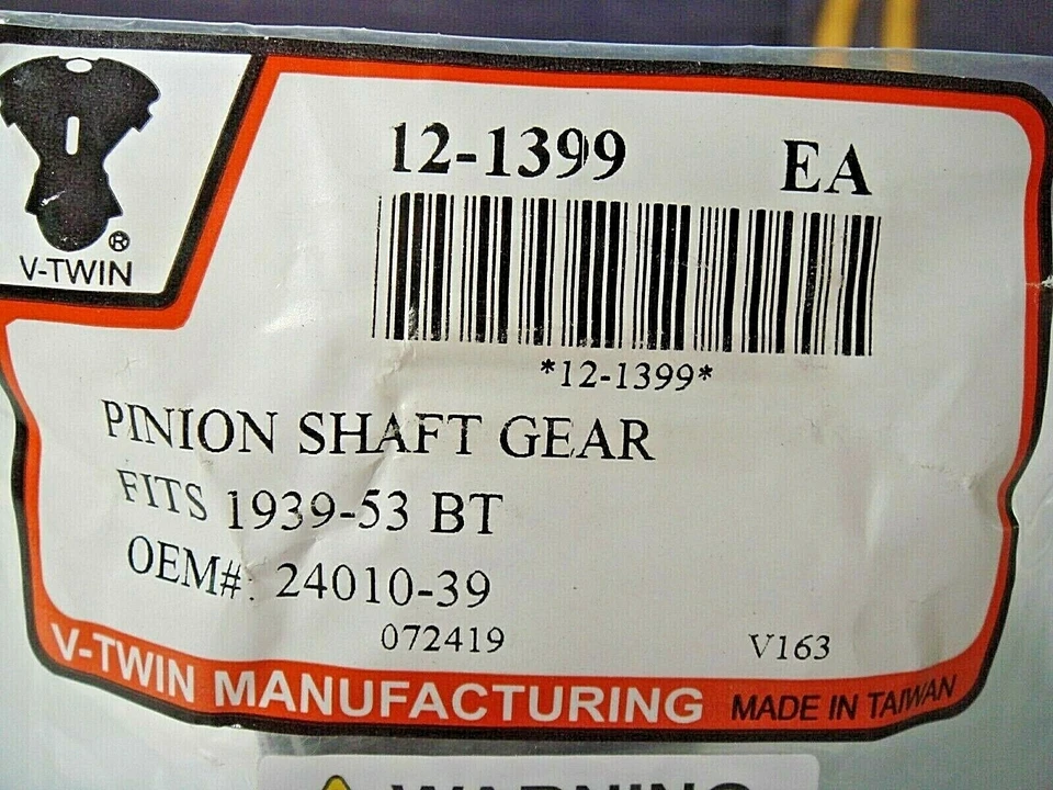 Harley Cam Chest Pinion Shaft Gear EL FL 1939-1953 Big Twin V-Twin 12-1399 T9 - Image 4 of 4