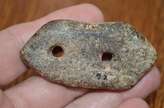 Nice Gray Steatite Woodland Bi pointed Gorget Greene Co Tennessee 2.75 x 1.25