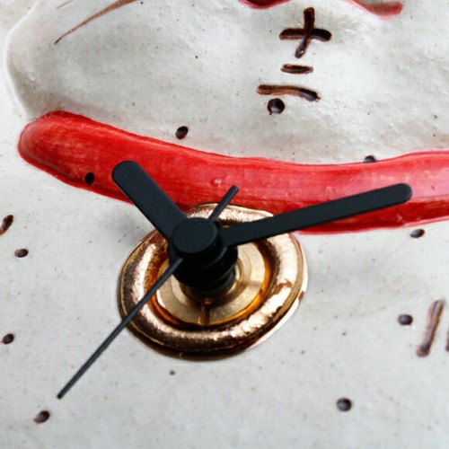 Japanese Lucky Cat Manekineko Wall Pendulum Clock SETO Ware Pottery NEW - Picture 3 of 3