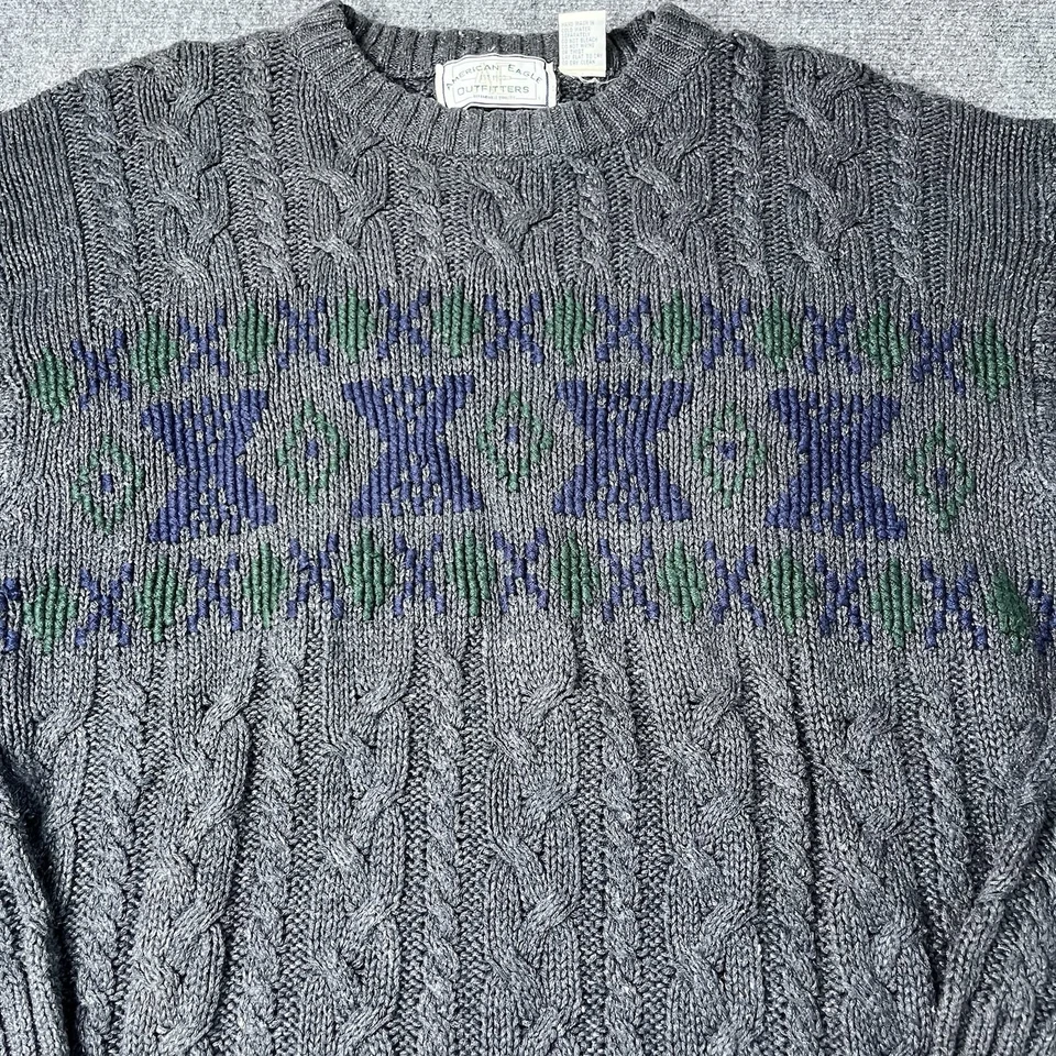 Suéter grueso tejido con cable para pescadores American Eagle Outfitters de colección de los años 90 XL Foto 2 de 4