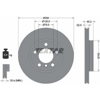 2X Textar 92277805 Bremsscheibe FüR Mini Countryman Paceman R60 R61