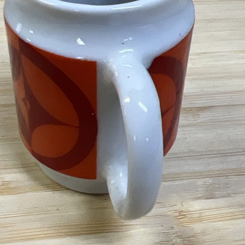 HH Holt Howard Japan Porzellan Mini Milchkännchen Retro Orange & Rot Folie Etikett 2,75" - Bild 9 von 9