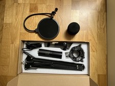TONOR Q9 USB Mikrofon-Set Schwarz mit Auslege...