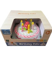 New Sealed Zookabee Wooden Toy Birthday Cake With Candles  Server Orig. 39.99