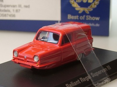 BOS Reliant Regal Supervan III Dreirad, 1969, rot - 87456 - 1:87