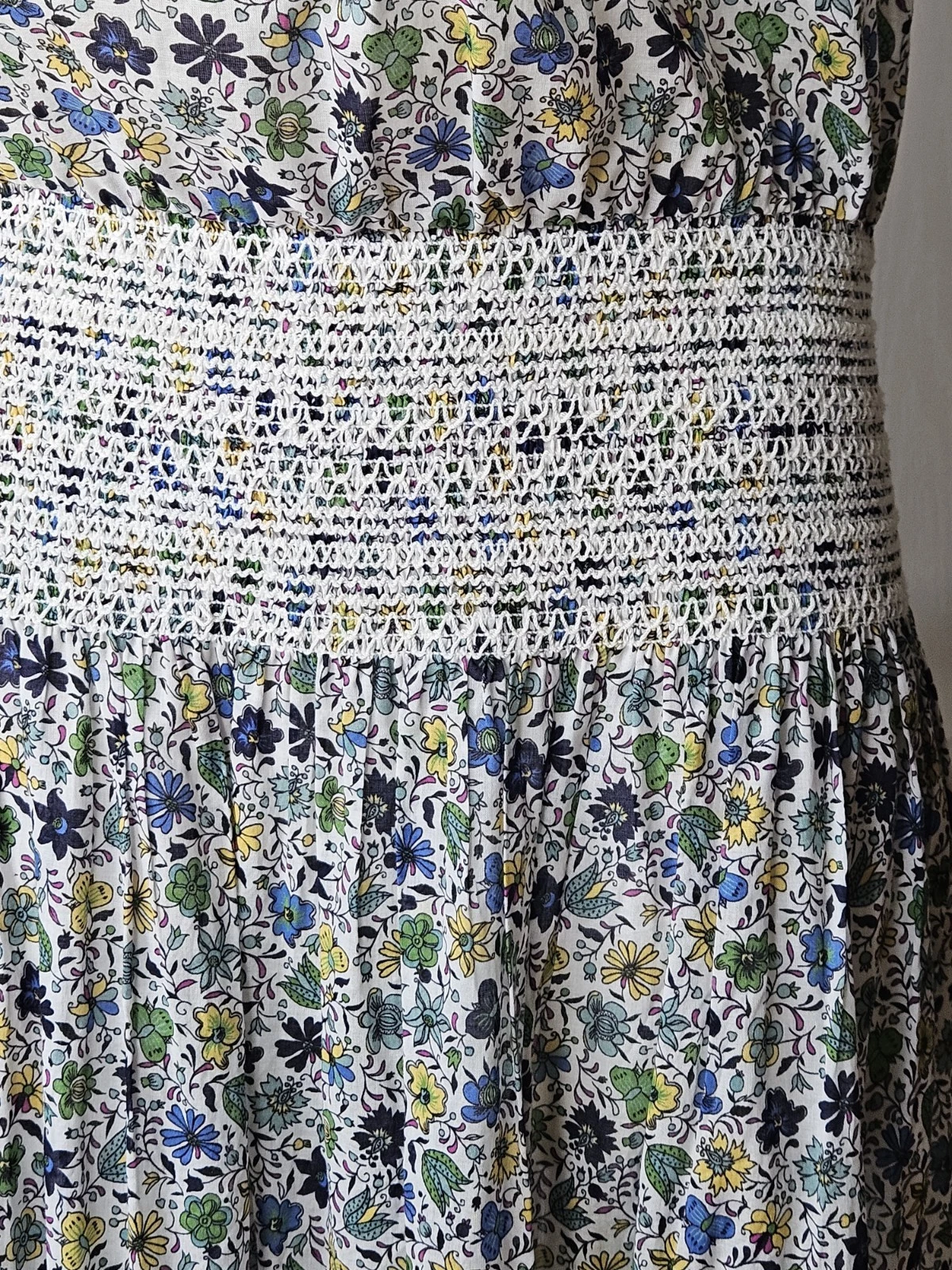 Abito midi senza maniche Tory Burch taglia M medio prendisole fumè cotone floreale