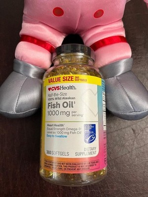 CVS Health 100% Wild Alaskan Fish Oil 1000mg Softgels, 360ct EX05/28
