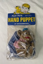 Vintage Knickerbocker Toy Co. Play Pets Soft Vinyl Monkey Hand Puppet 1966