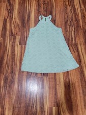 Shein Baby Doll Dress Floral Eyelet Fabric W/ Embroidery Cut-outs Seafoam Sz 6