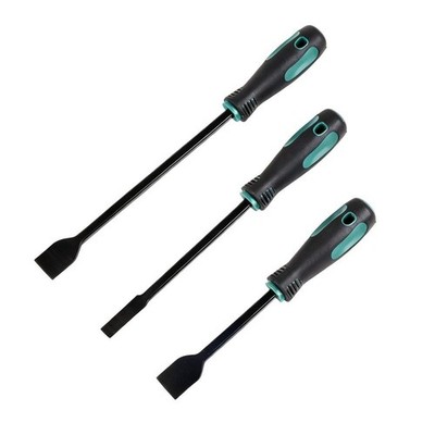 3 Stück Reinigungsklinge Meißel Set Soft Grip schwarz grün 31,3 cm 26,5 cm 22,2 cm