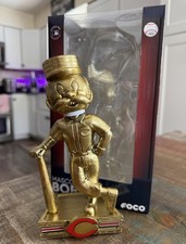 MR. REDLEGS Cincinnati Reds MLB Pure Gold Mascot Bobblehead NIB!