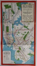 RARE 1955 New York Subway Map, Hagstrom, NYCTA