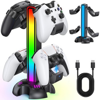 Dual Charging Station for PS5 Controllers Only with 2 Charging Holder, with 2...
