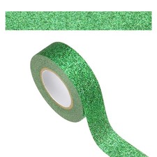 1 Roll Glitter Paper Washi Tape, Washi Decorative Tape for Crafts, Green