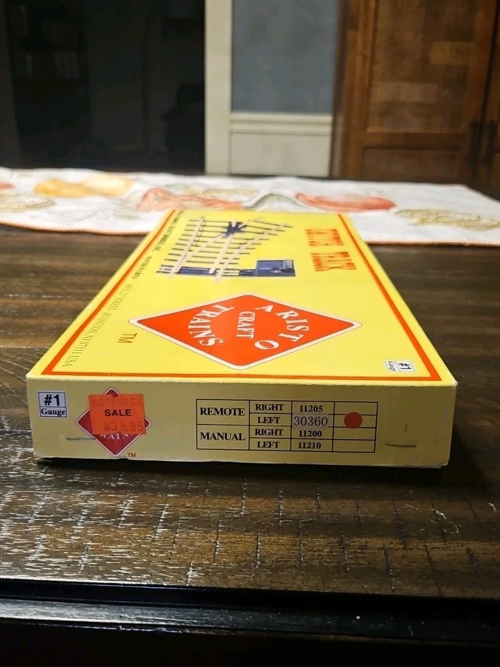 Aristo-Craft Trains #1 G Scale Brass LEFT Manual/Remote Switch New Old Stock - Image 4 of 4