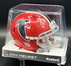 BIJAN ROBINSON Signed ATL FALCONS Throwback Mini Helmet Beckett COA