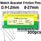 300pcs Watch Band Split Pins 0.9 1.0mm 1.1 1.2mm Stainless Steel Strap Link Pin