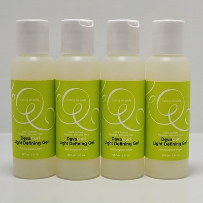 Deva Curl LIGHT Defining Gel Soft Hold No Crunch Styler 3 oz | Pack of 4 | New
