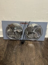 Mid Century Dominion Double  window Fan great metal cage Model 2050 Works