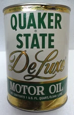 Vintage Quaker State Deluxe Motor Oil Quart Can Dated 1981 Oil City Pennsylvania