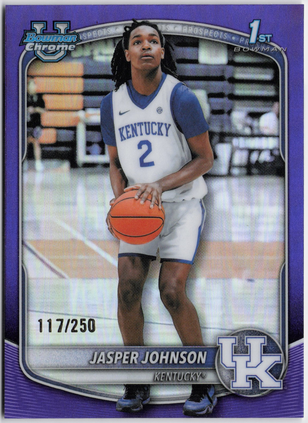 2025-26 Bowman #BCP-6 Jasper Johnson Chrome Prospects Purple Refractor #/250