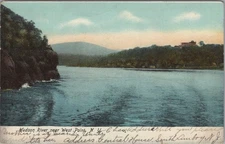Hudson River Near West Point New York NY 1907 Huntingdon PM Postcard