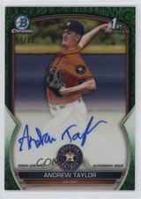 2023 Bowman Chrome Prospect Green Grass Refractor 54/99 Andrew Taylor Auto 7uo