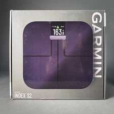 Garmin Index S2 Smart Scale Wi-Fi Body Fat BMI Muscle Bone Water 16 Users, Black