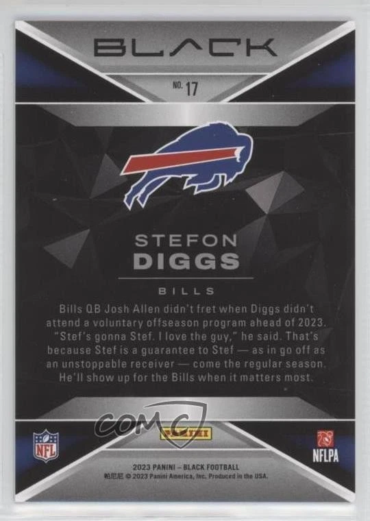 2023 Panini Black Royal /75 Stefon Diggs #17 - Image 2 of 2