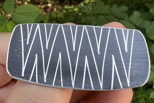 Jorgen Jensen Denmark Pewter MCM Striped Brooch 907