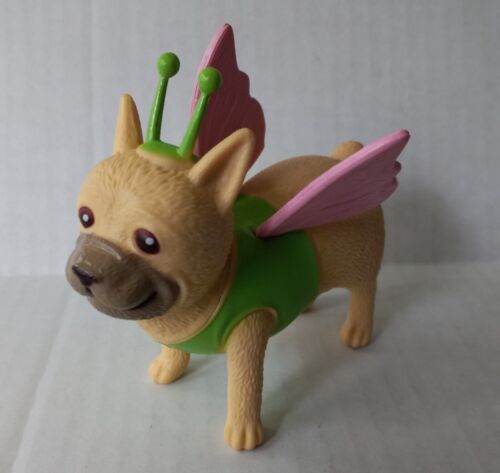 Ankyo Dog with green vest and pink wings Figure Cake Topper - Picture 1 of 5
