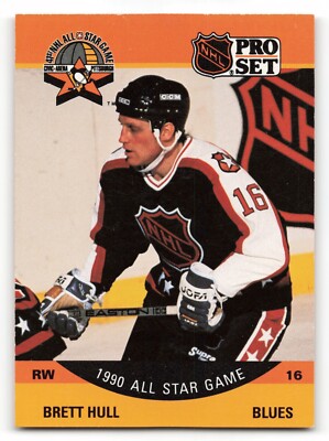 1990-91 Pro Set #342 BRETT HULL St. Louis Blues ALL STAR !!!