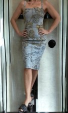 Versace Couture denim dress gorgeous size 34/36