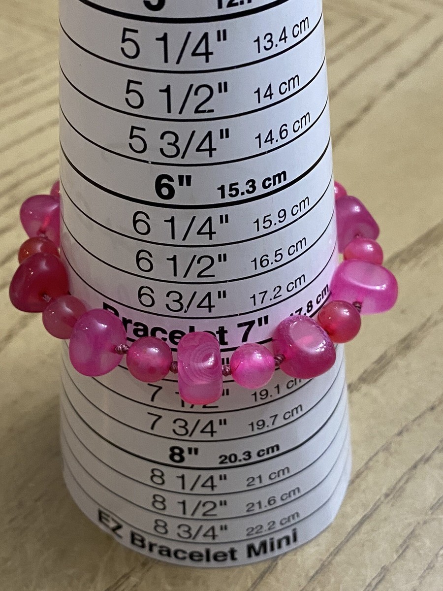 Lola Rose Designer Signed semi precious Adjustable bracelet Pink