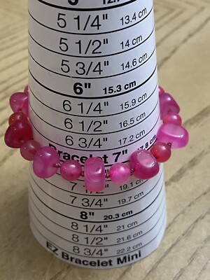 Lola Rose Designer Signed semi precious Adjustable bracelet Pink