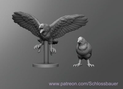 Dungeons and Dragons - HD Resin Print - Tiny Beast - Krähe, Rabe, Vogel, Fliegend