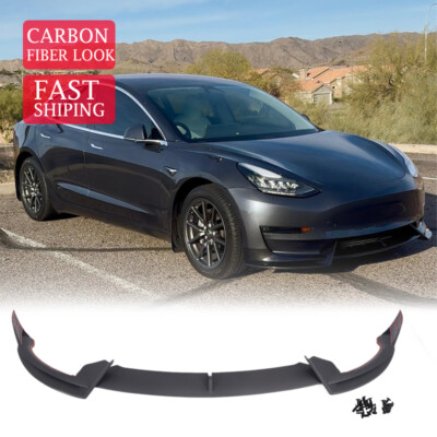 Gloss Black Front Lip Spoiler For Tesla Model Y – 2020-2023, Direct Fit
