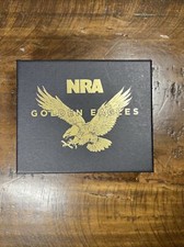 NRA Golden Eagles Brass Belt Buckle 2014 National Rifle Association