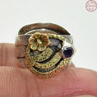 Solid 925 Sterling Silver Amethyst Designer Ring Jewelry Us 5.5 Ag909 Solid 925 Sterling Silver Amethyst Designer Ring Jewelry Us 5.5 Ag909