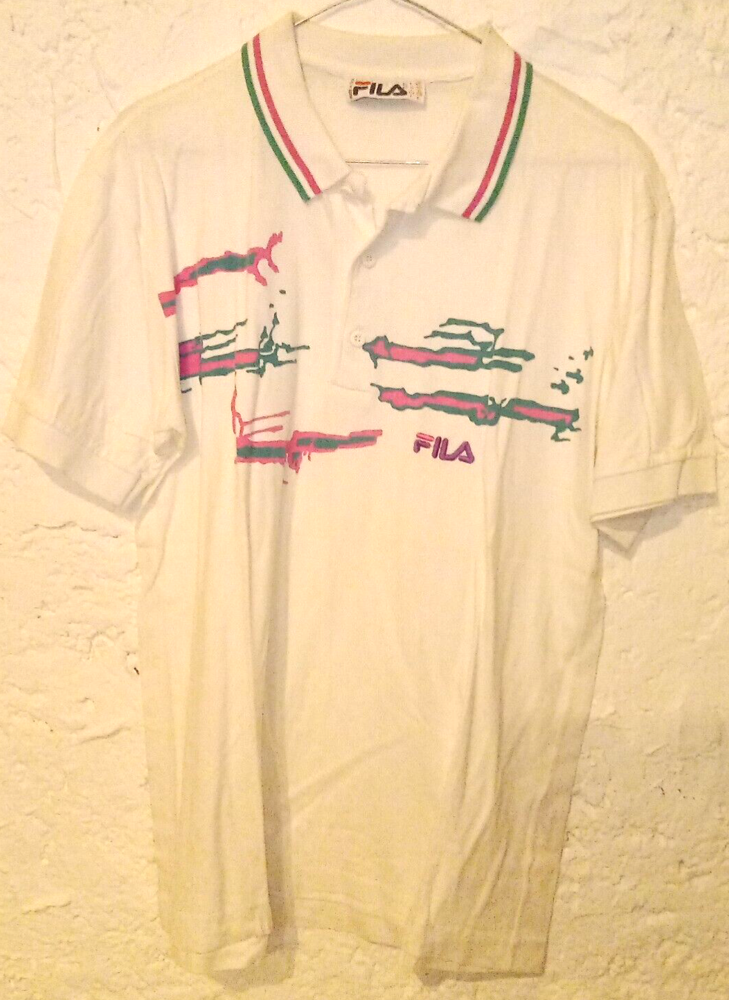 FILA Vintage 80 90s BORIS BECKER Maglia Tennis Shirt Trikot Made in Italy 48 M